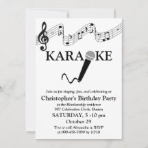 Karaoke Feest Muzikale Toonladder Microfoon Zwart