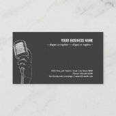 Karaoke flat-stijl visitekaartje (Achterkant)