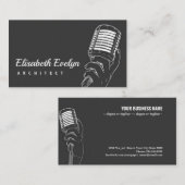 Karaoke flat-stijl visitekaartje (Voorkant / Achterkant)
