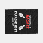 Karaoke Funny This Is What A Bad Karaoke Host Look Fleece Deken (Voorkant (Horizontaal))