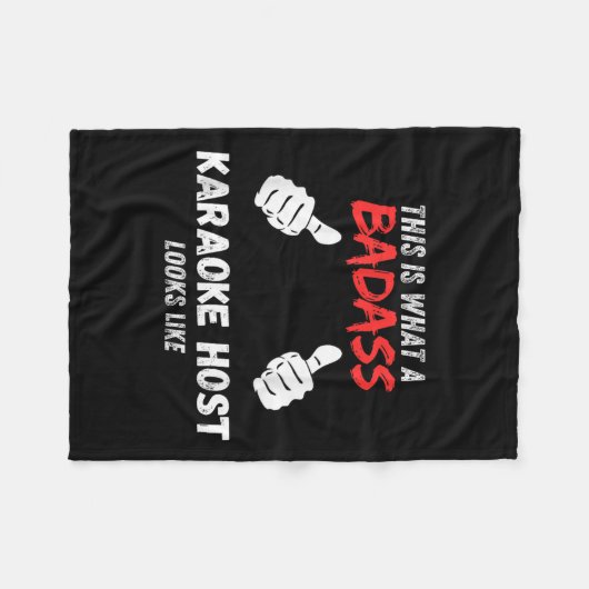 Karaoke Funny This Is What A Bad Karaoke Host Look Fleece Deken (Voorkant (Horizontaal))