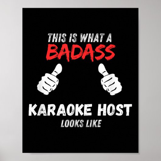 Karaoke Funny This Is What A Bad Karaoke Host Look Poster (Voorkant)