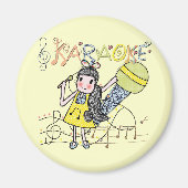 Karaoke Girl Magneet (Voorkant)