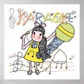 Karaoke Girl Poster (Voorkant)