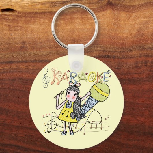 Karaoke Girl Sleutelhanger (Voorkant)
