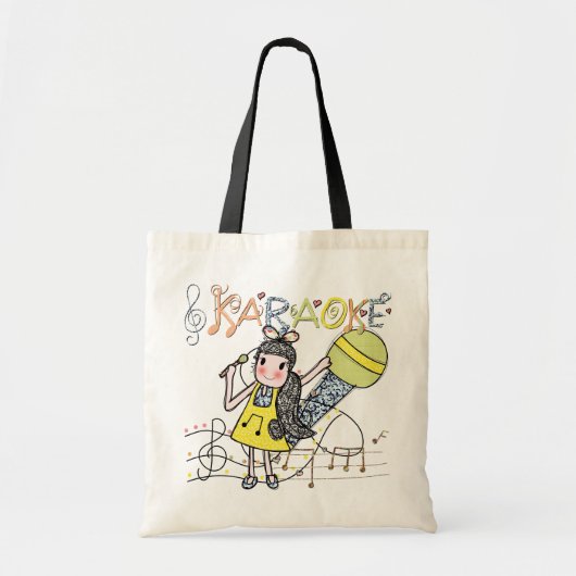 Karaoke Girl Tote Bag (Voorkant)