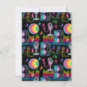 Karaoke Glow Singing Music Custom Name Bedankkaart (Achterkant)