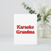 Karaoke Grandma Briefkaart (Staand voorkant)