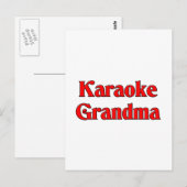 Karaoke Grandma Briefkaart (Voorkant / Achterkant)