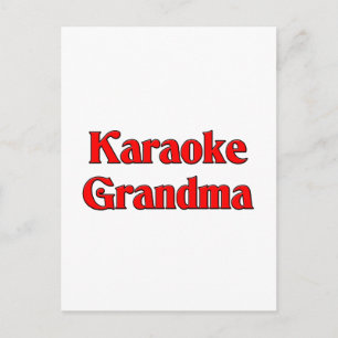 Karaoke Grandma Briefkaart