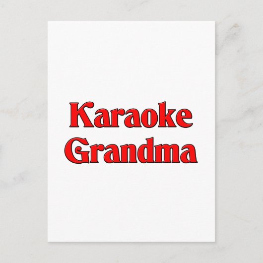 Karaoke Grandma Briefkaart (Voorkant)