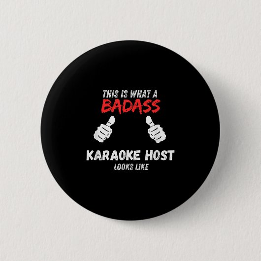 Karaoke Grappig Dit Is Hoe Een Slecht Karaoke Host Ronde Button 5,7 Cm (Voorkant)