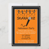 Karaoke Halloween-feest Dansende skeletten op maat Kaart (Voorkant)