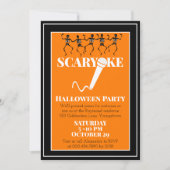 Karaoke Halloween Party Skeletons Custom Kaart (Voorkant)