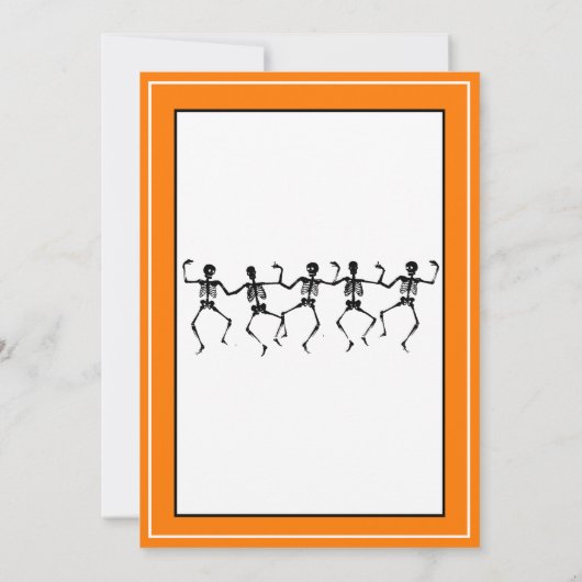 Karaoke Halloween Party Skeletons Custom Kaart (Achterkant)