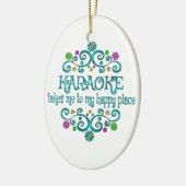 Karaoke Happy Place Keramisch Ornament (Links)