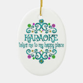 Karaoke Happy Place Keramisch Ornament (Voorkant)
