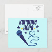 Karaoke Hero Briefkaart (Voorkant / Achterkant)
