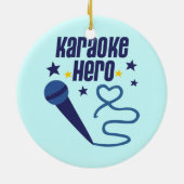Karaoke Hero Keramisch Ornament (Achterkant)