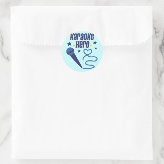 Karaoke Hero Ronde Sticker (Tas)