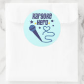 Karaoke Hero Ronde Sticker (Tas)