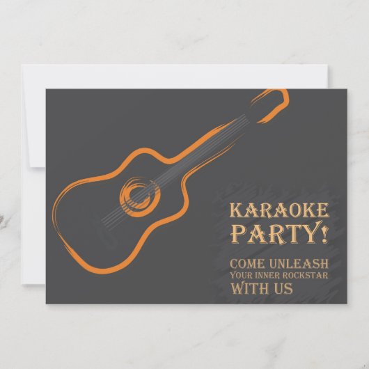 Karaoke Invitation Kaart (Voorkant)