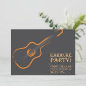 Karaoke Invitation Kaart (Staand voorkant)