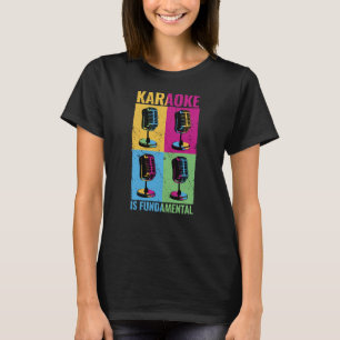 Karaoke is fundamentele kleurrijke microfoonmuziek t-shirt