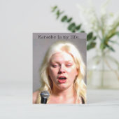 Karaoke is mijn leven briefkaart (Staand voorkant)