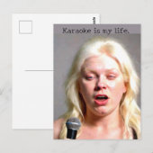 Karaoke is mijn leven briefkaart (Voorkant / Achterkant)