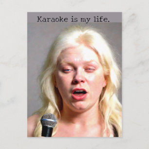 Karaoke is mijn leven briefkaart