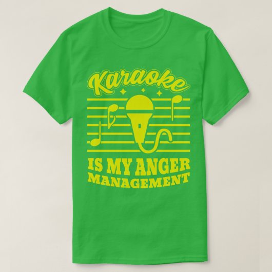 Karaoke is mijn woede management t-shirt (Design voorkant)