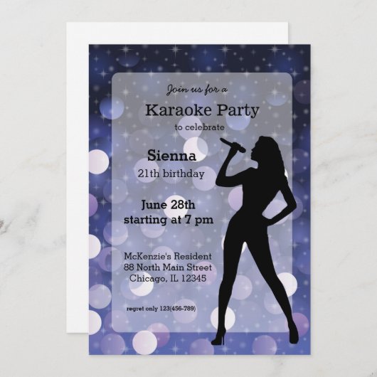 Karaoke Kaart (Voorkant / Achterkant)