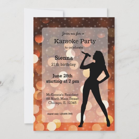 Karaoke Kaart (Voorkant)