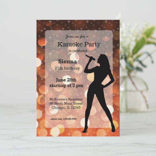 Karaoke Kaart (Staand voorkant)