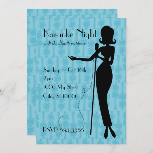Karaoke Kaart (Voorkant / Achterkant)
