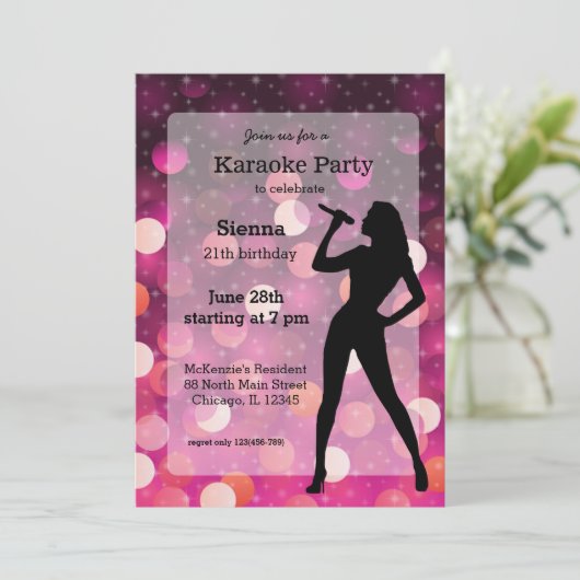 Karaoke Kaart (Staand voorkant)