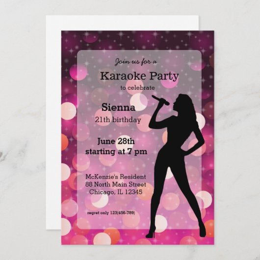 Karaoke Kaart (Voorkant / Achterkant)