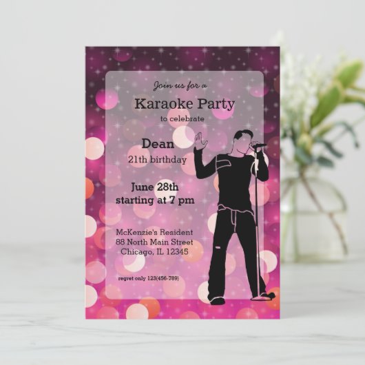 Karaoke Kaart (Staand voorkant)