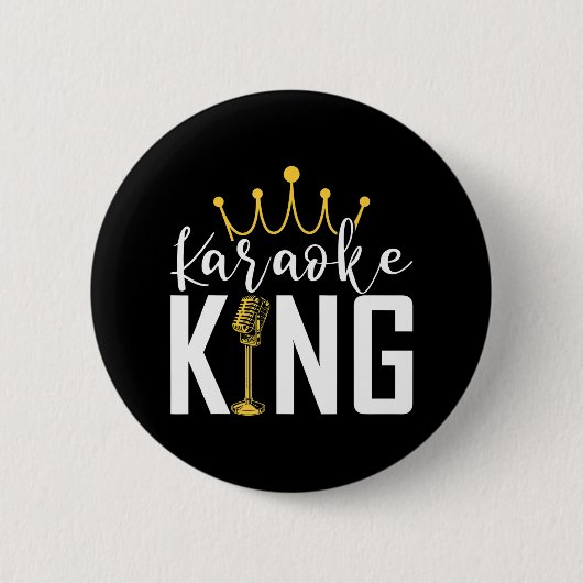 Karaoke King Funnyingers Music Makers Ronde Button 5,7 Cm (Voorkant)