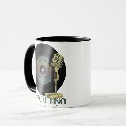 Karaoke King Personalized Drinkware Mok (Voorkant links)