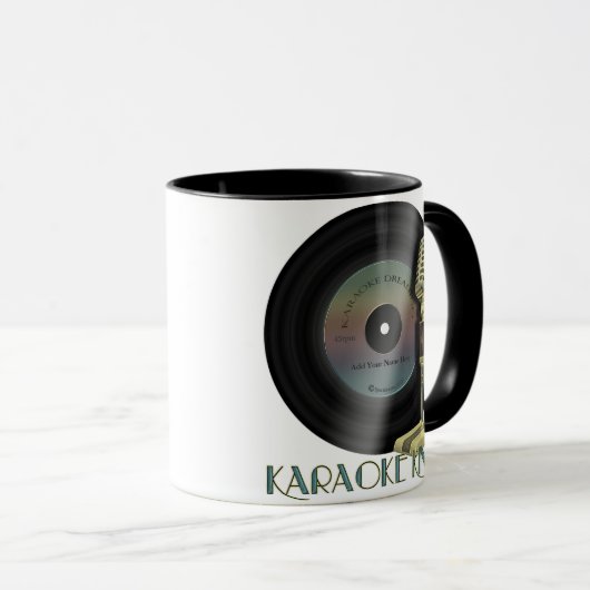 Karaoke King Personalized Drinkware Mok (Voorkant rechts)