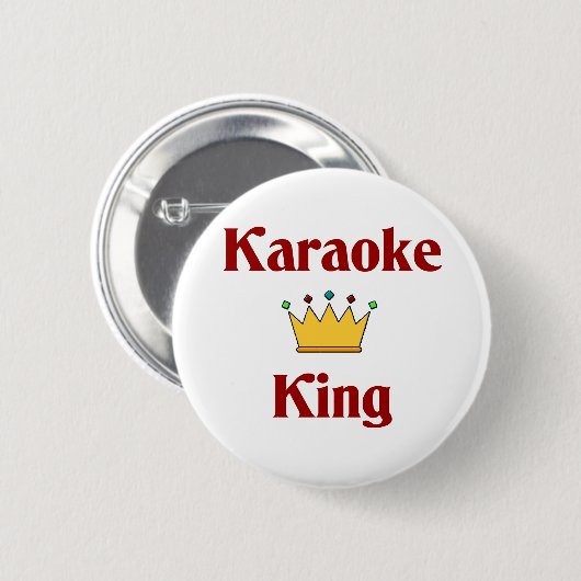 Karaoke King Ronde Button 5,7 Cm (Voorkant /achterkant)