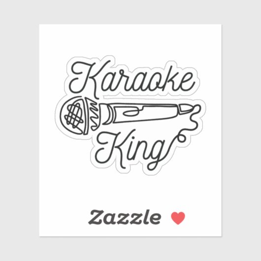 KARAOKE KING STICKER (Vel)