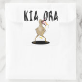 Karaoke Kiwi Vierkante Sticker (Tas)