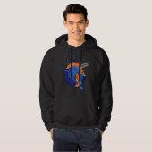 Karaoke Leuke Zingende Kat Microfoon Voor Karaoke Hoodie (Voorkant volledig)