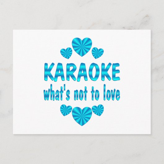 KARAOKE LOVE BRIEFKAART (Voorkant)
