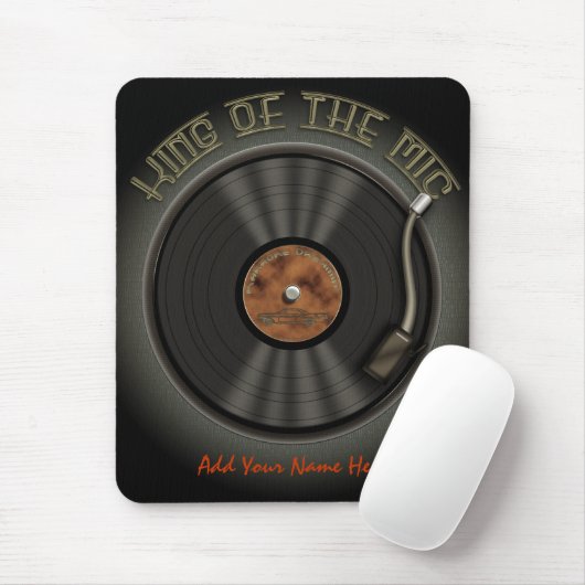 Karaoke LP Vinyl Record Mousepad Muismat (Met muis)