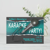 Karaoke Meidenavond Feestavond Kaart (Staand voorkant)