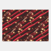 Karaoke microfoon nachtsterren rood fluwelen gordi inpakpapier vel (Voorkant 2)